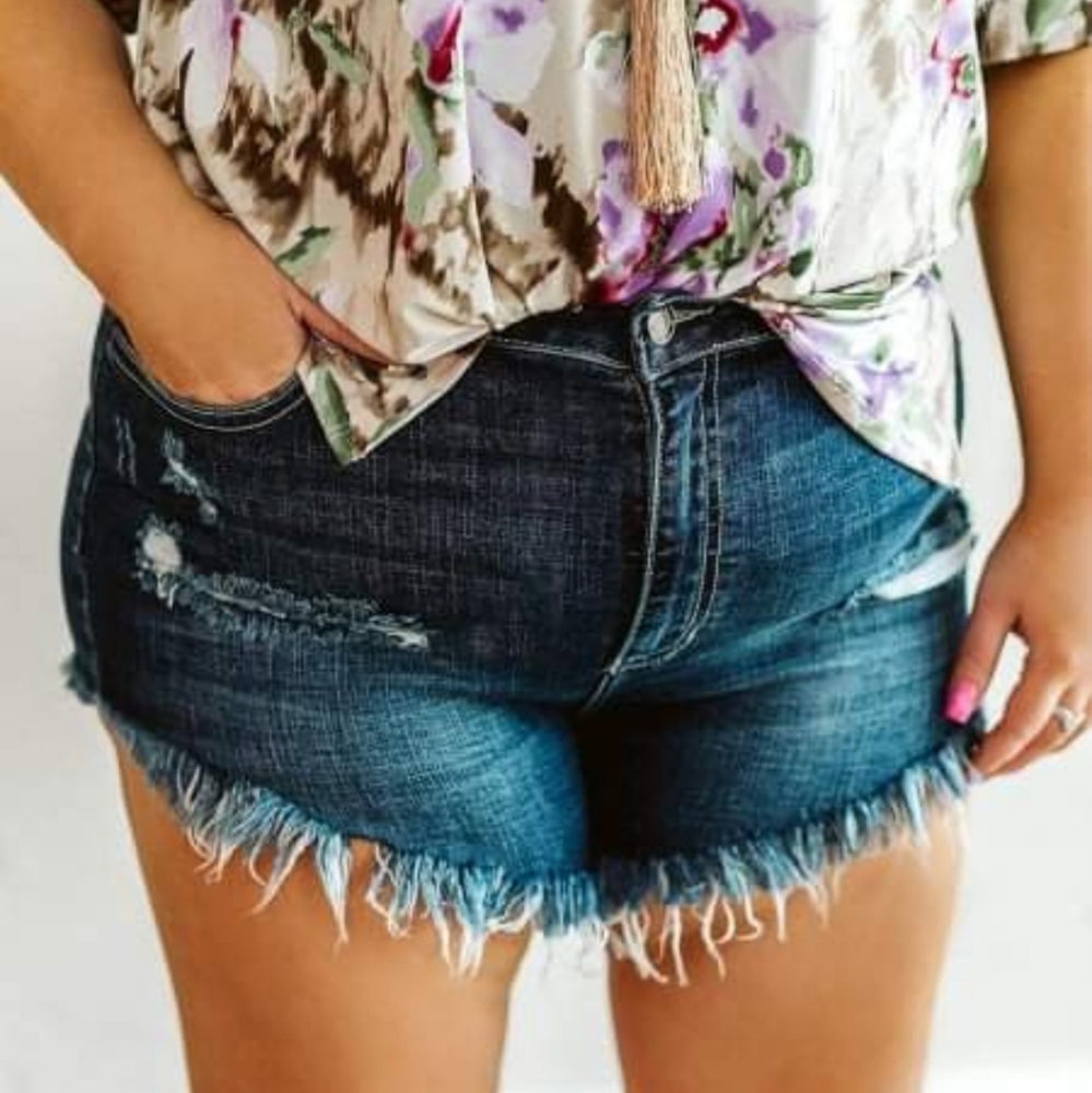 Fringe Denim shorts